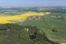 Letecké snímky obce Dunajovice